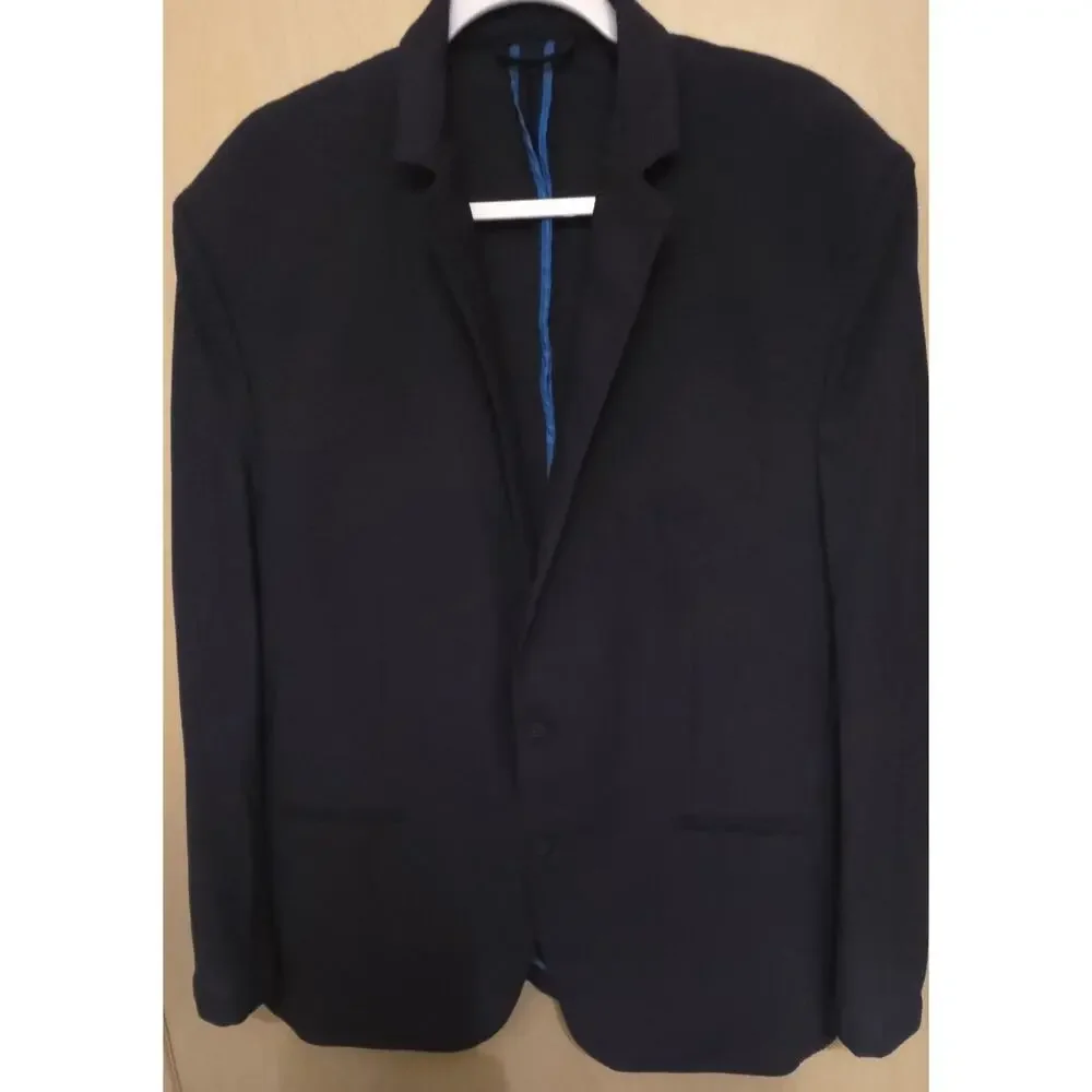 Twillory Tailored for the Hustle Navy Performance Blazer Sport Coat 48R Black